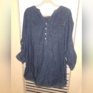 Express Denim Button-Up Shirt
